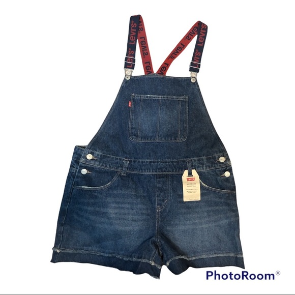 Levi's Other - Levi’s Boyfriend Logo strap Shortall - size 18 1/2 -Girls NWT